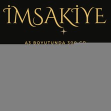 Calperia Ramazan Imsakiyesi - 300 gr - A3 Boyut Kişiye Özel Isimli & Logolu 1 Adet Sarı