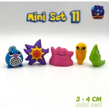 Neptune3D Pokemon Mini Figür Seti 11 (Poliwag, Starmie, Ditto, Kakuna, Metapod)