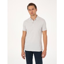 Pierre Cardin Erkek Açık Gri Slim Fit Basic Tişört 50325323-VR001