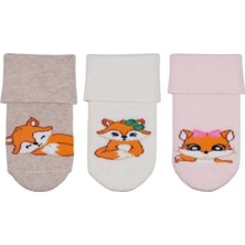 Bross Tilki Havlu Kız Bebek 3lü Soket ONL-02759