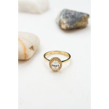 Latif Kuyumcu 14 Ayar Altın Baget Taşlı Yüzük LKYZK1550