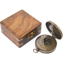 Calperia Ahşap Kutulu Pusula