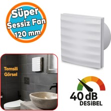 Nzb Kapaklı Düz Banyo Wc Aspiratör Fanı Süper Sessiz 12 W 120 mm Duvar Tipi Tuvalet Hava Havalandırma