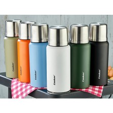 Calperia 0.75LT Dağcı Termos Renkli Çift Cidarlı Paslanmaz Çelik - Sızdırmaz Kapak = Bardak (5047)