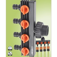 Claber 8581 3/4 Inç Dörtlü Musluk Adaptörü