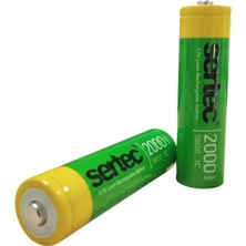 Calperia 18650 3.7V 2000 Mah 1c Li-Ion Şarjlı Pil Başlı