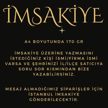 Calperia Ramazan Imsakiyesi - 170 gr - A4 Boyut Kişiye Özel Isimli & Logolu 100 Adet Yeşil