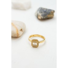 Latif Kuyumcu 14 Ayar Altın Baget Taşlı Yüzük LKYZK1551