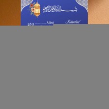 Calperia Ramazan Imsakiyesi - 170 gr - A4 Boyut Kişiye Özel Isimli & Logolu 100 Adet Mat Mavi