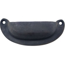 Calperia Antika Tarz Dekoratif Pirinç Düz Tas Kapı Kulbu - 37X87 Mm, Oksit