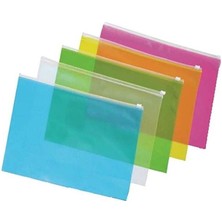 Südor SB34 Şeffaf A5 Renkli Fermuarlı Dosya