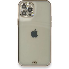 Eco Port iPhone 12 Pro Kılıf Liva Taşlı Silikon - Mor