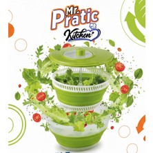 4L Pratik Katlanabilir Salata Kurutucu, Sebze Kurutucu, Yeşillik Kurutucu , Meyvekurutucu