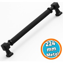 Nzb Metal Kulp Kapak Kulpu Dayanıklı Mobilya Çekmece Dolap Kulpları 224 mm Siyah Renk