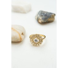 Latif Kuyumcu 14 Ayar Altın Baget Taşlı Yüzük LKYZK1554