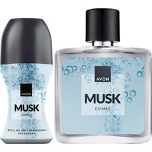 Avon Musk Exhale Erkek Parfüm ve Rollon Paketi