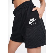 Nike Air High Rise Loose Fit Short Black Kadın Bol Kesim Yüksek Bel Pamuklu Şort Siyah