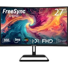Rampage Xyra XR27C300F 27'' 300Hz Fast Va Fhd Freesync/gsync Rgb R1500 Curved Oyuncu Monitörü