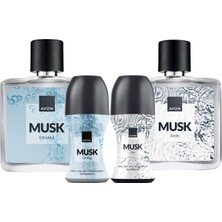 Avon Musk Rain Musk Exhale Erkek Parfüm ve Rollon Paketi