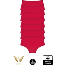 wcreas Yüksek Bel Pamuklu Kadın Külot, 7'li Paket Pamuklu Yumuşak Kumaş Kadın Külot