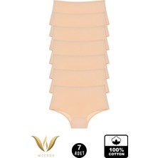 wcreas Yüksek Bel Pamuklu Kadın Külot, 7'li Paket Pamuklu Yumuşak Kumaş Kadın Külot