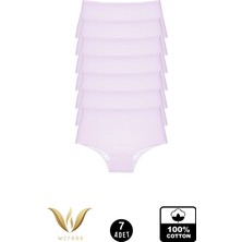 wcreas Yüksek Bel Pamuklu Kadın Külot, 7'li Paket Pamuklu Yumuşak Kumaş Kadın Külot