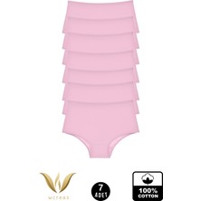 wcreas Yüksek Bel Pamuklu Kadın Külot, 7'li Paket Pamuklu Yumuşak Kumaş Kadın Külot