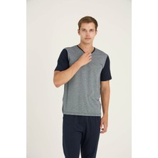 Kly Erkek V.yaka Pijama Takımı Modern Tasarım 2100