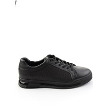 Bambi Siyah Hakiki Deri Erkek Sneaker E01958176643