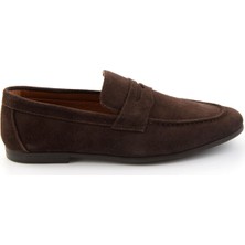 Bambi Kahve Hakiki Deri Erkek Loafer Ayakkabı E01594456402