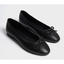 Bilener Ce&ce Istanbul 01 Kadın Hakiki Deri Fiyonklu Günlük Babet Siyah