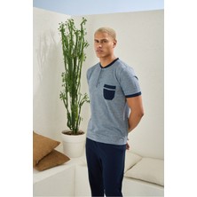 Kly Erkek Midi Yaka Pijama Takım Konforlu Uyku