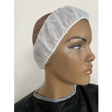 Tek Kullanımlık Kozmetik Saç Bandı , Beyaz , Lastikli , Nonwoven ,30 Gsm
