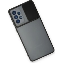 Najmaddin Newface Samsung Galaxy A53 5g Kılıf Palm Buzlu Kamera Sürgülü Silikon - Siyah