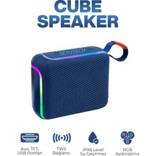 Seyutech Bluetooth Hoparlör Rgb Işıklı Tft Aux USB Girişli Ses Bombası Taşınabilir Şarjlı Kablosuz Speaker