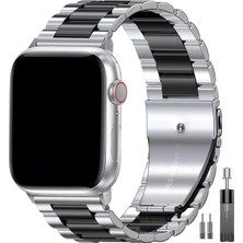 PSGT Apple Watch Uyumlu S10-46MM & Seri 2/3/4/5/6/se/7/8/ultra (42/44/45/49)Mm Paslanmaz Modernfit