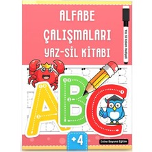 Enine Boyuna Eğitim Alfabe Çalışmaları Yaz-Sil Kitabı