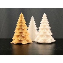 Dekoratif Yılbaşı Çam Ağacı Biblo Seti | 3D Baskı Pla Modern Masaüstü Süs (1 Adet)