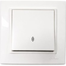 Ovivo 2ADET Çerçeve Dahil Krem Vaiven Anahtar