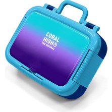 Coral High Kids Turkuaz Mor Renk Geçişli Desenli Paslanmaz Çelik Beslenme Kabı 39271