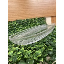 Plus Home Salata Sunum Kayık Kesme Kristal Cam El Işçiliği Çapı 50X15 cm Büyükboy