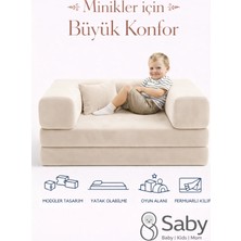 Saby Premium 140X70 cm Modüler Çocuk ve Genç Koltuğu – Yatak Olabilen Sünger Oyun Alanı–yıkanabilir Kılıf