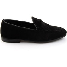 Bambi Siyah Hakiki Deri Erkek Loafer Ayakkabı E01594034702