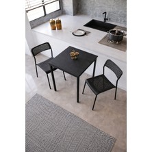 Flinder 2li Mutfak Seti Mutfak Masa ve Sandalye Seti Balkon Masası Cafe Seti