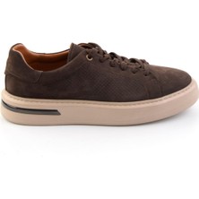 Bambi Kahve Hakiki Deri Erkek Sneaker E01396200701
