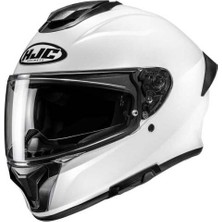 Hjc C71 Kapalı Kask Inci Beyazı Polikarbonat Malzemeden UV Koruma Özellikli M Beden