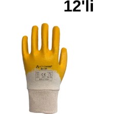 Activehand ACTİVEHAND AC-01 Sarı Nitril eldiven Profesyonel İş Eldiveni 12 Çift