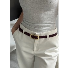 Siyah Lik Gold Tokalı Kemer 2 cm En, 100 cm Uzunluk