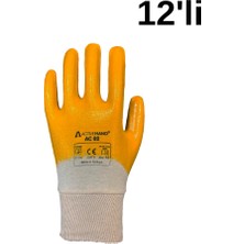 Activehand ACTİVEHAND AC-02 Tam Kaplı Sarı Nitril Profesyonel İş Eldiveni 12'li