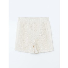 Lc Waikiki Yeni Sezon Beli Lastikli Dantel Detaylı Kız Çocuk Şort